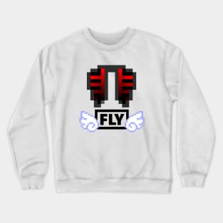 Elytra Red Stripes Black Crewneck Sweatshirt